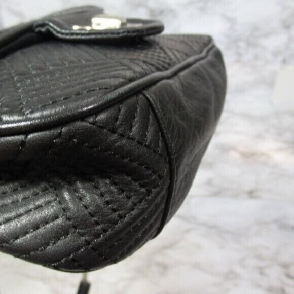 BCBGMaxAzria Bag BlackCrossbody Quilted Chain Purse Leather - Picture 7 of 13